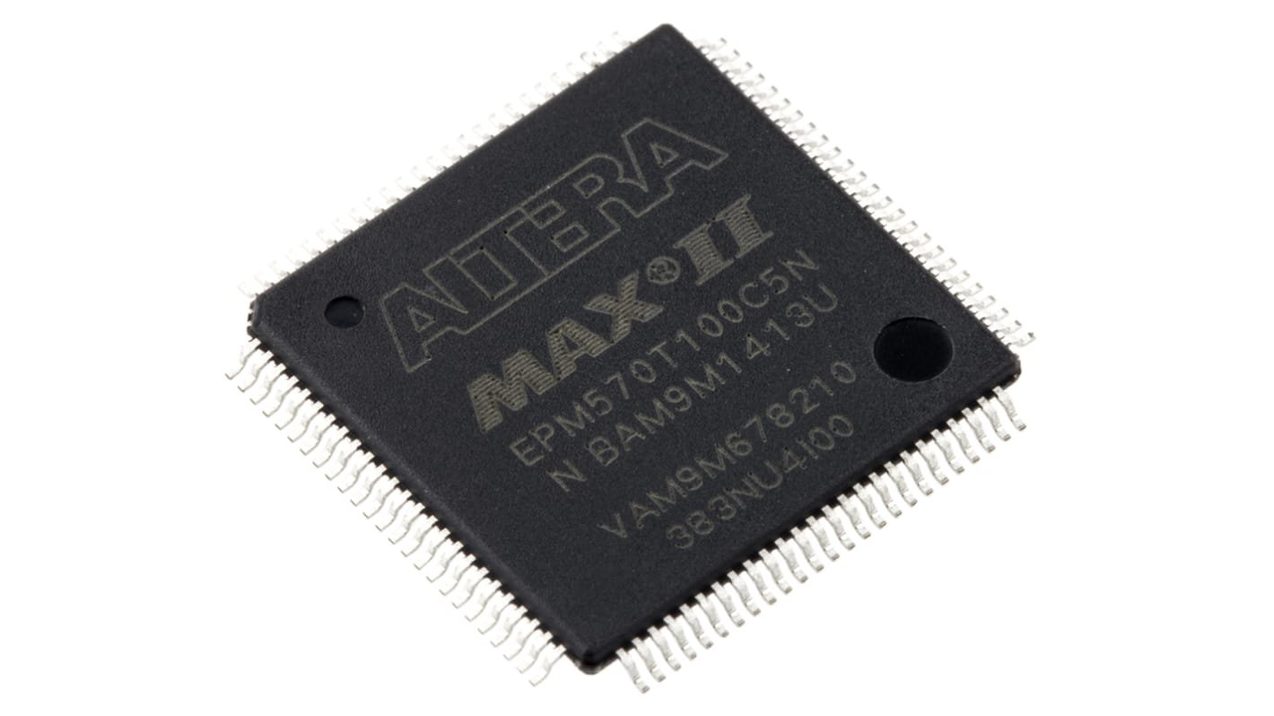Altera EPM570T100C5N, CPLD MAX II Flash 440 Cells, 76 I/O, 57 Labs, ISP, 100-Pin TQFP