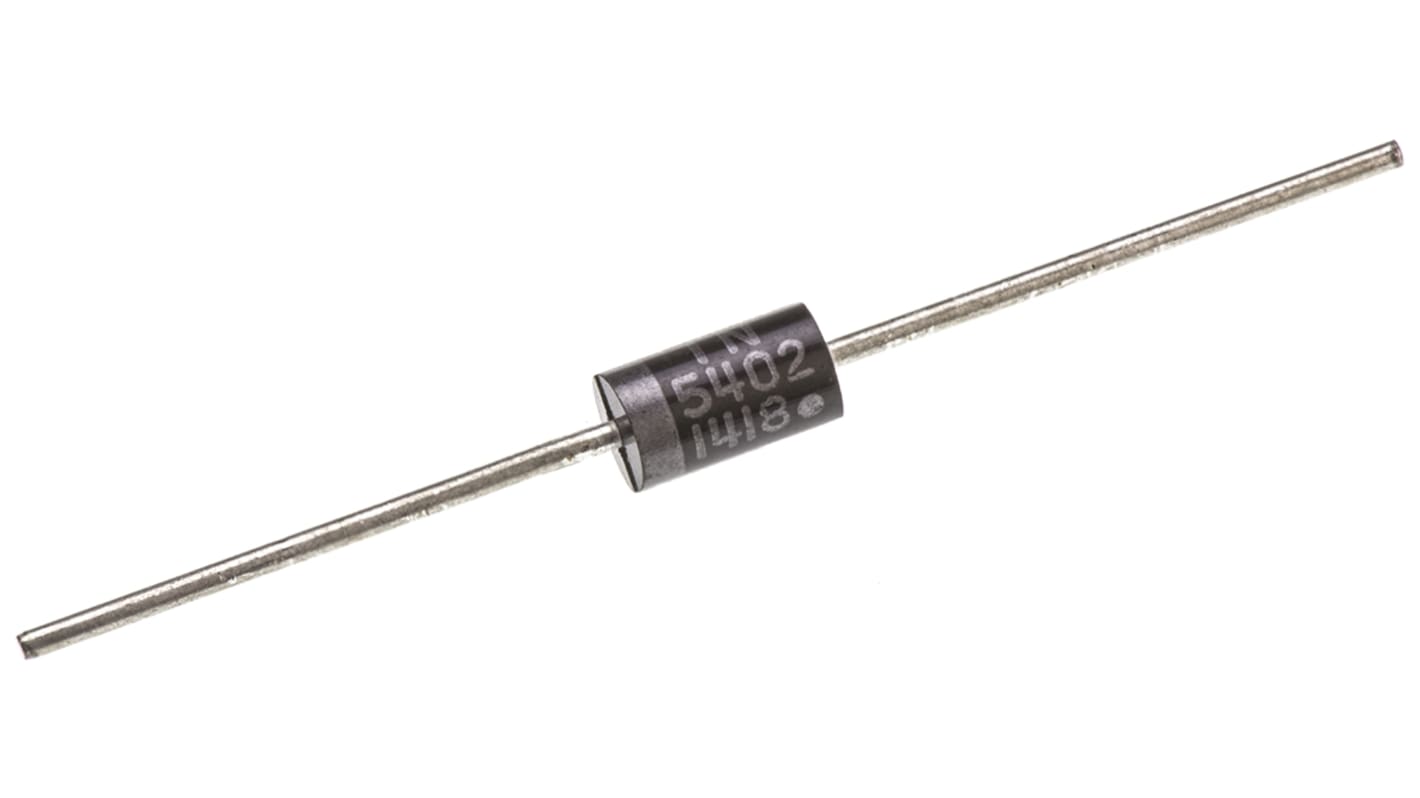 Diode traversante onsemi, 3A, 200V, DO-201AD