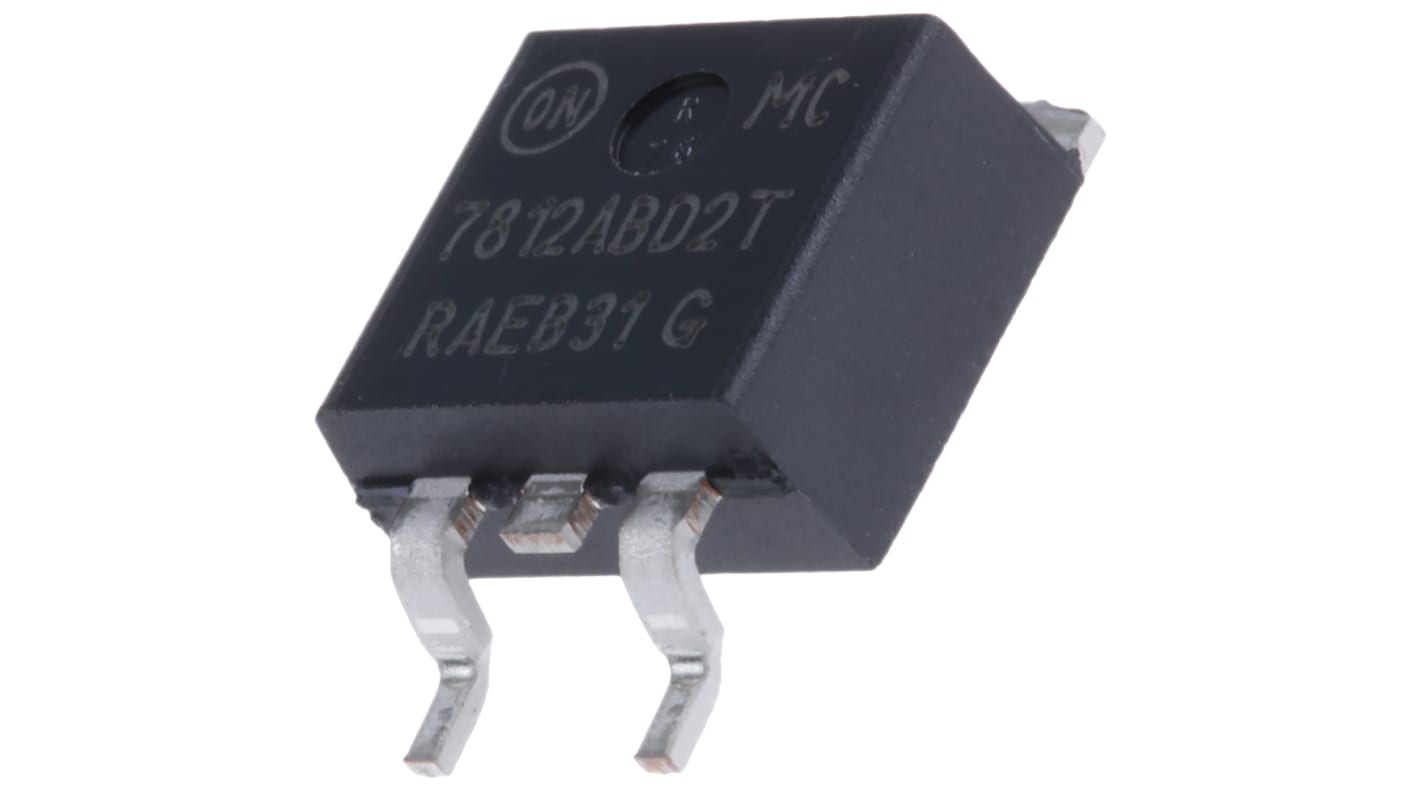 onsemi MC7812ABD2TG, 1 Linear Voltage, Voltage Regulator 2.2A, 12 V 3-Pin, D2PAK