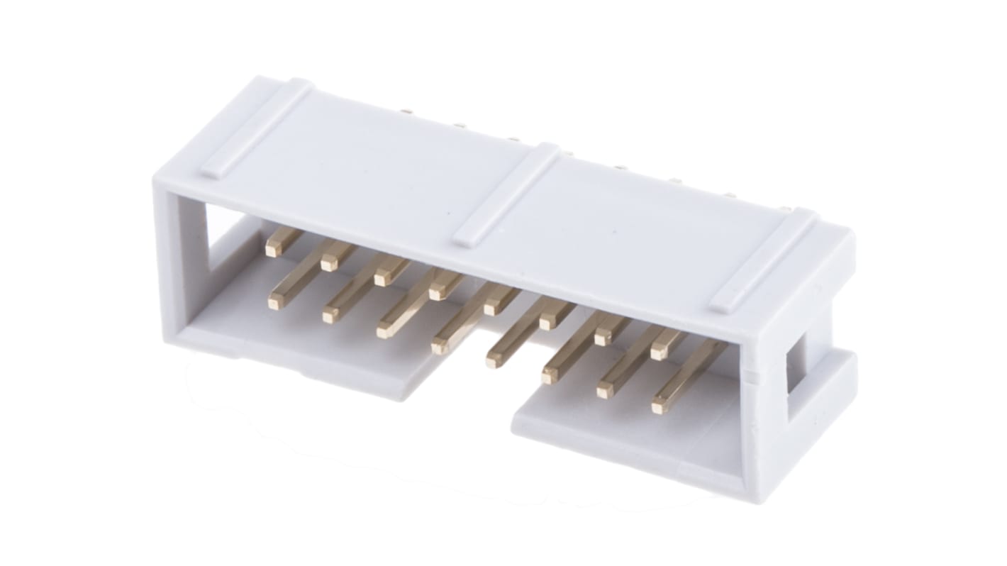 RS PRO Straight Through Hole PCB Header, 16 Contact(s), 2.54mm Pitch, 2 Row(s), Shrouded