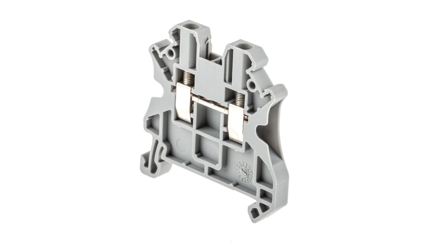 Phoenix Contact UT 2.5 Series Grey Feed Through Terminal Block, 0.14 → 4mm², Single-Level, Screw Termination,