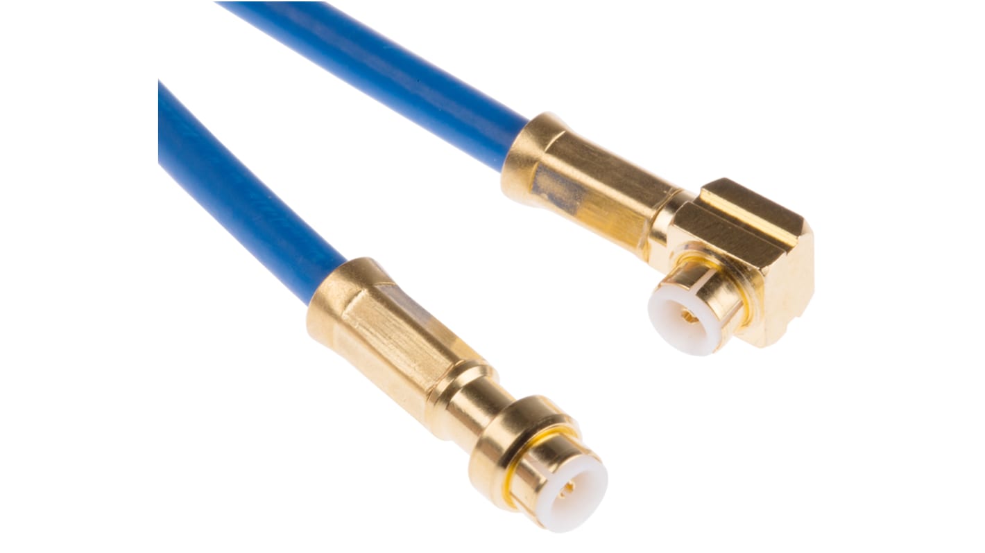 Cable coaxial Huber+Suhner, 50 Ω, con. A: MMBX, Macho, con. B: MMBX, Macho, long. 300mm