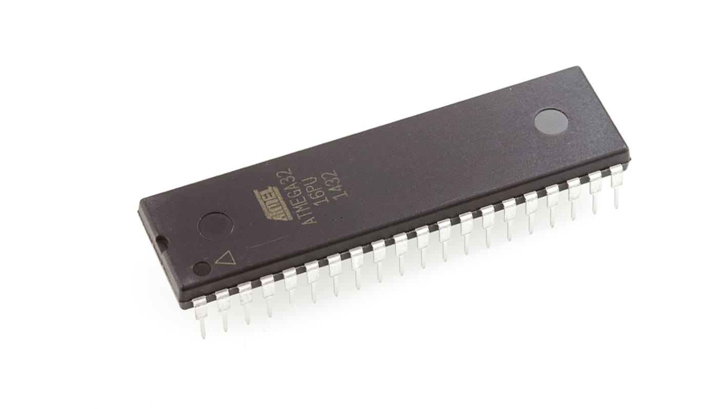 Microchip ATMEGA32-16PU, 8bit AVR Microcontroller, ATmega, 16MHz, 1.024 kB, 32 kB Flash, 40-Pin PDIP