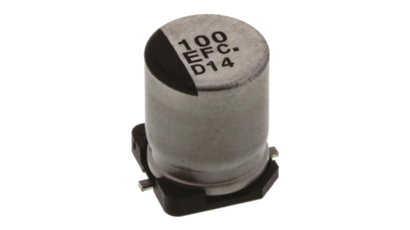 Panasonic , SMD Elektrolyt Kondensator 100μF ±20% / 25V dc, Ø 8mm x 10.2mm, bis 105°C