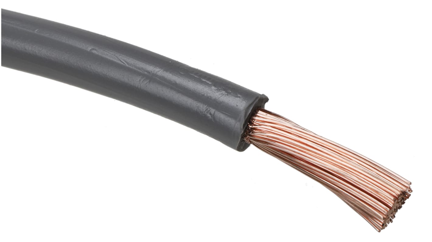 Fils de câblage RS PRO, 16 mm², Gris, 6 AWG, 100m, 600 V