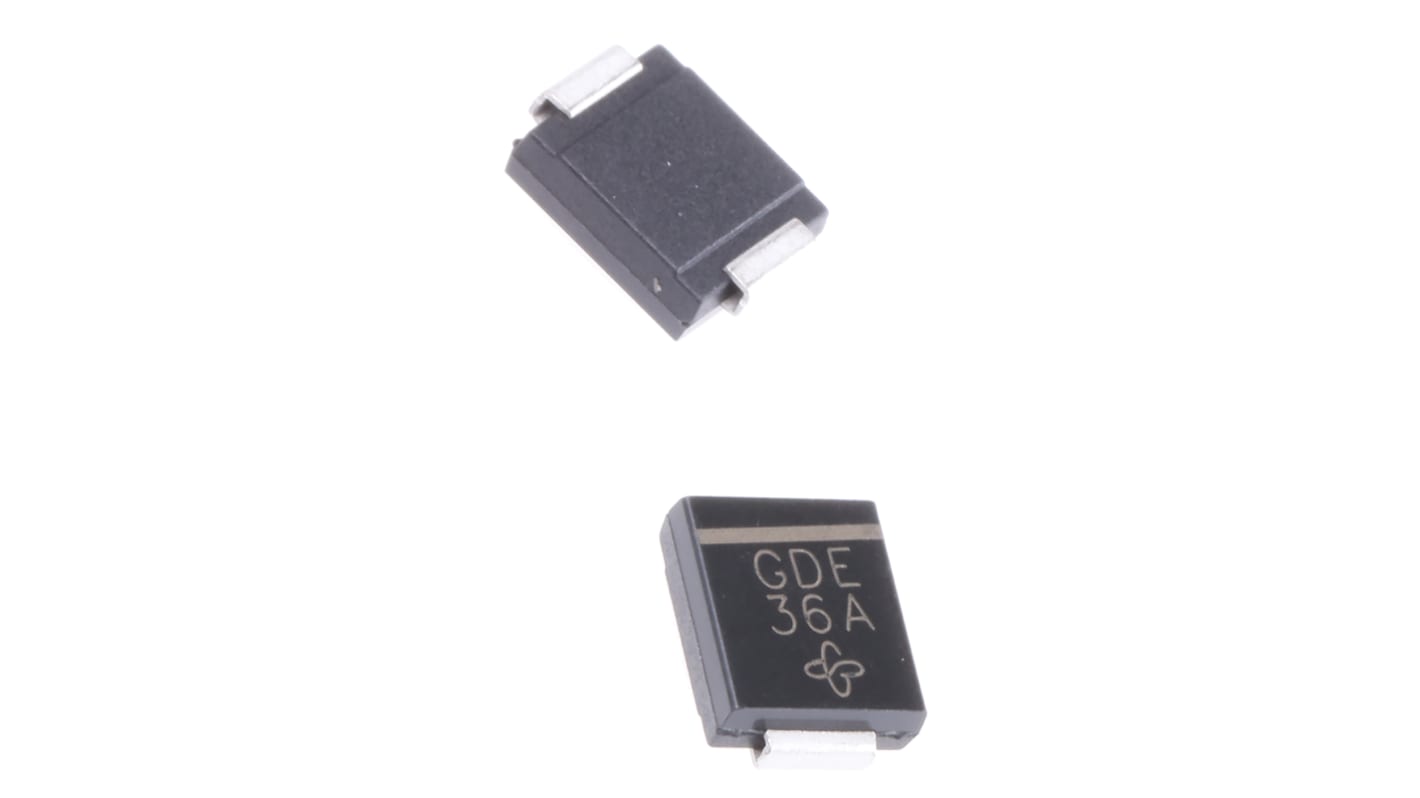 Vishay TVS-Diode Uni-Directional Einfach 9.2V 6.4V min., 2-Pin, SMD 5V max SMC