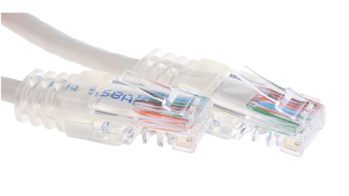 Decelect Cat5 Male RJ45 to Male RJ45 Ethernet Cable, U/UTP, Grey, 0.5m