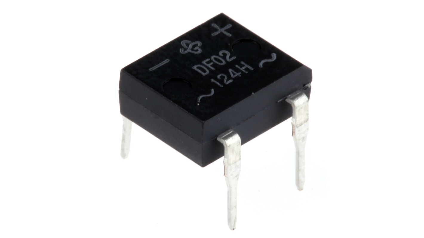 Vishay Brückengleichrichter, 1-phasig 1A 200V THT 1.1V DFM 4-Pin 5μA