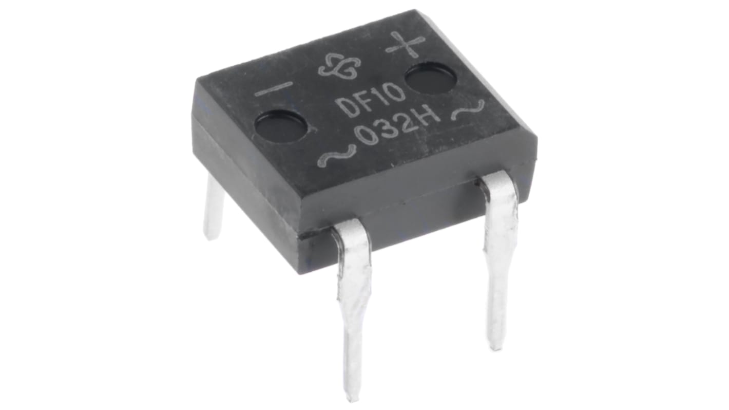 Vishay Brückengleichrichter, 1-phasig 1A 1000V THT 1.1V DFM 4-Pin 5μA