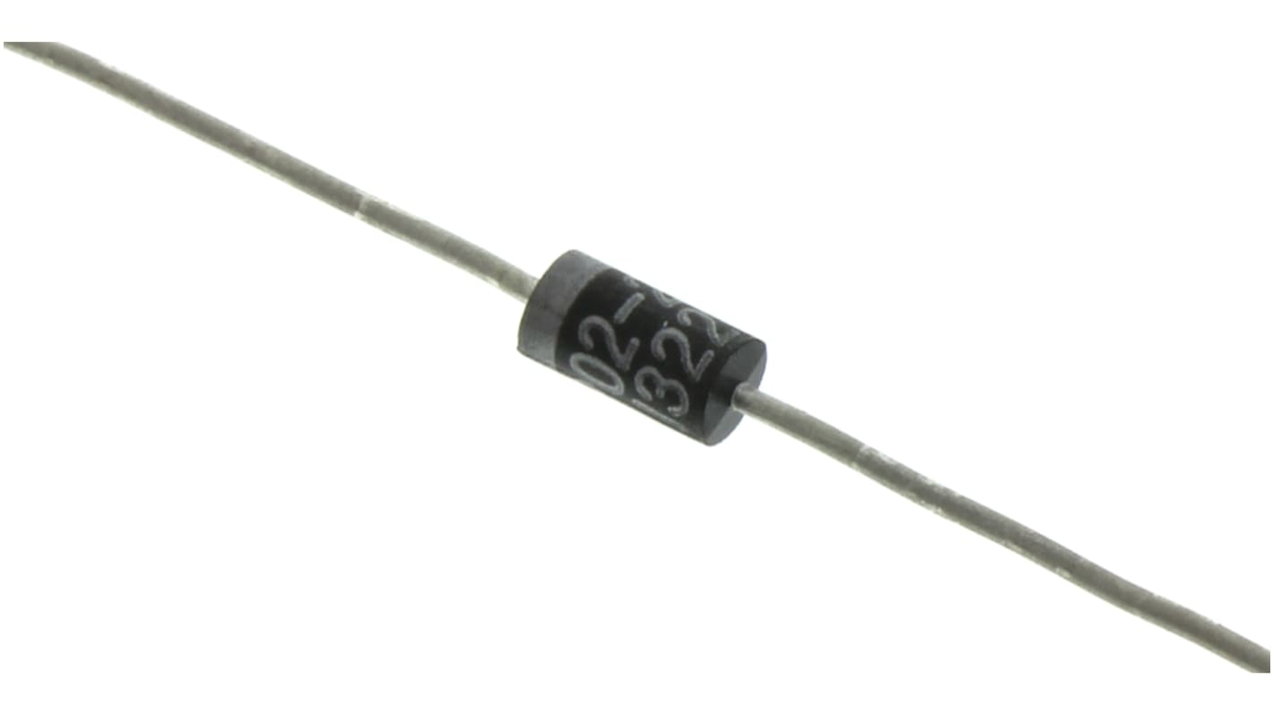 Vishay 2000V 500mA, Silicon Junction Diode, 2-Pin DO-204AL RGP02-20E-E3/54