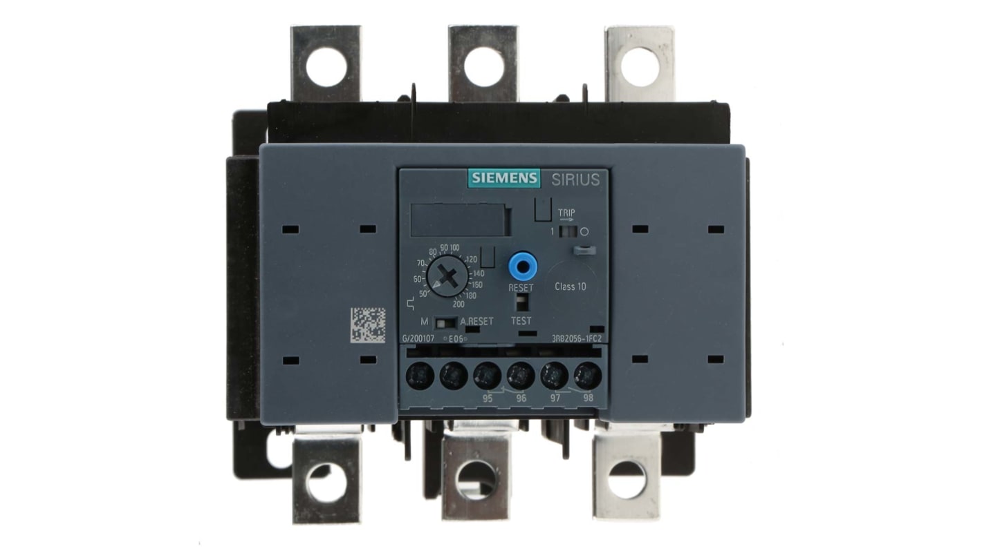 3RB2056-1FC2 | Siemens 3RB Overload Relay 1NO + 1NC, 50 → 200 A F.L.C ...
