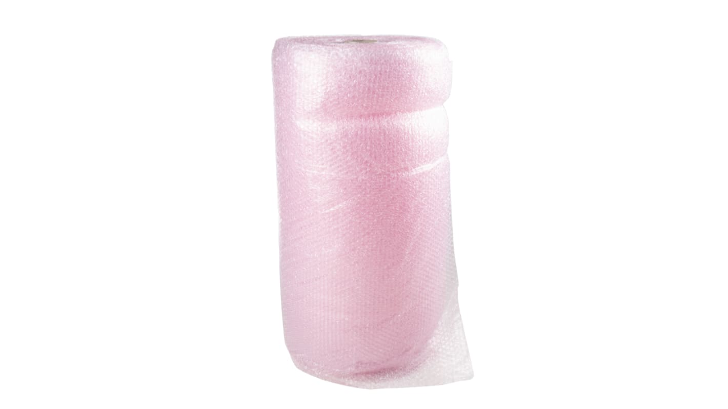 RS PRO Luftpolsterfolie ableitend Pink, Stärke 4mm x 750mm x 50m