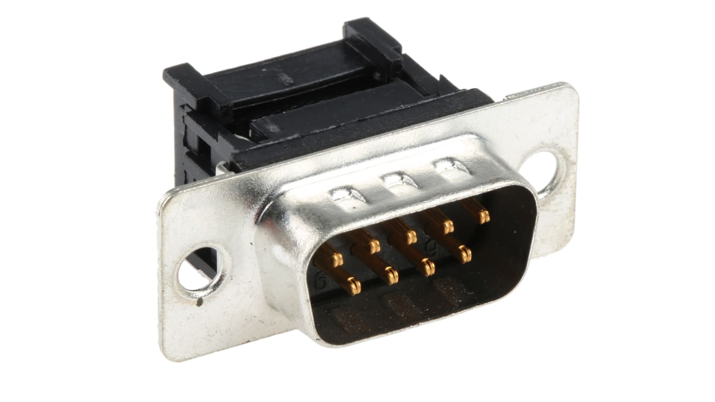 Conector D-sub RS PRO, paso 2.77mm, Recto, Montaje de Cable, Macho, Terminación IDC