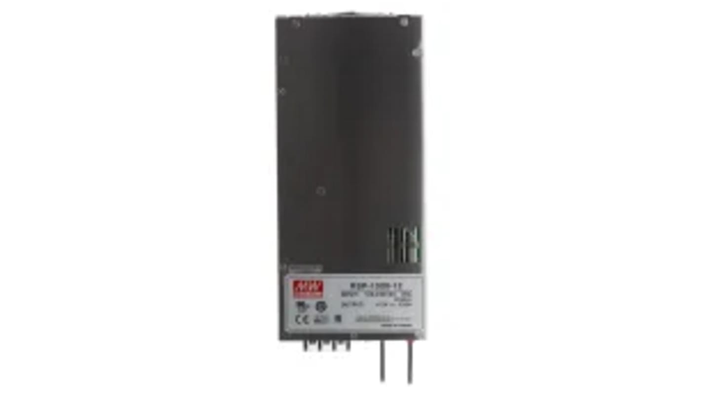 MEAN WELL Switching Power Supply, RSP-1500-12, 12V dc, 125A, 1.5kW, 1 Output, 127 → 370 V dc, 90 → 264 V