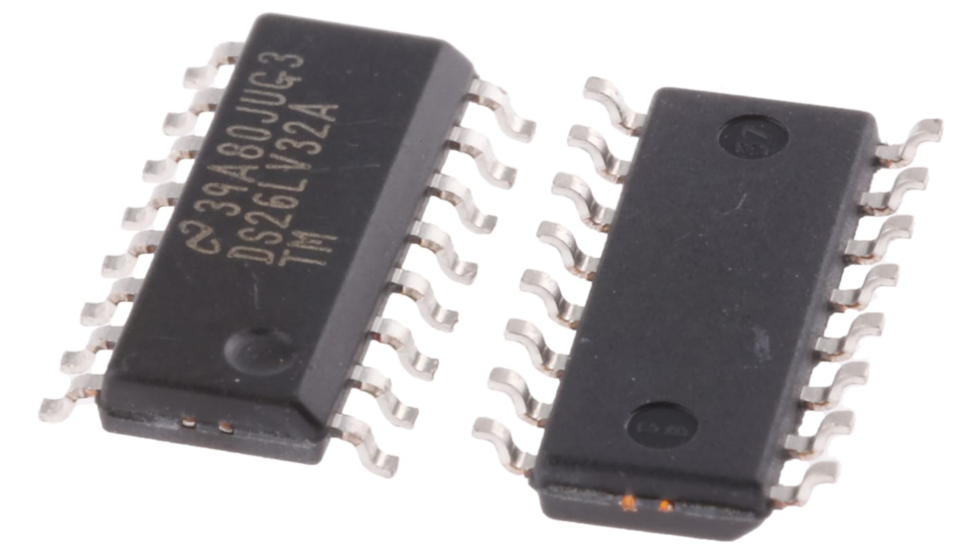 Texas Instruments ラインレシーバ表面実装, 16-Pin, DS26LV32ATM/NOPB