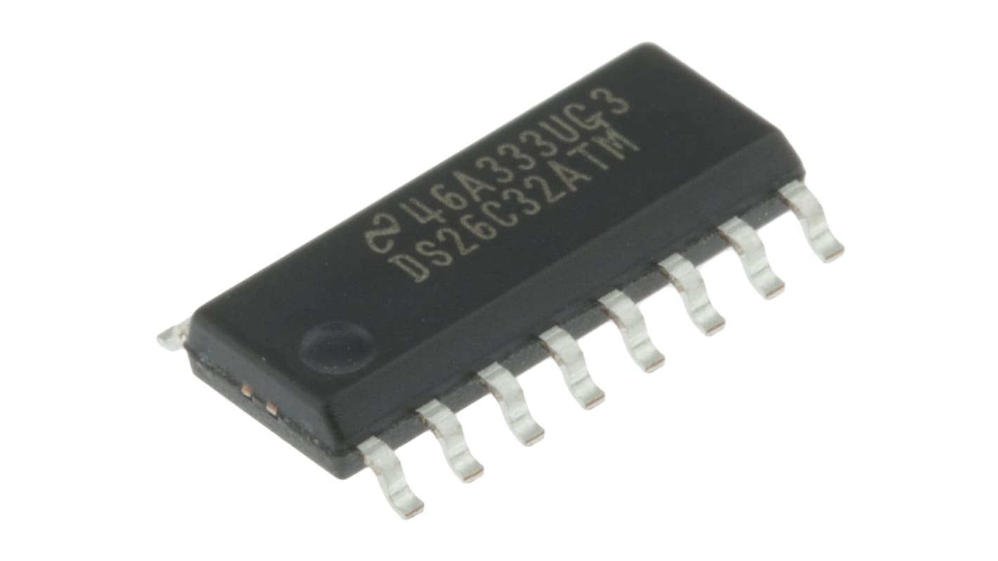 Texas Instruments DS26C32ATM/NOPB Line Receiver, 16-Pin SOIC