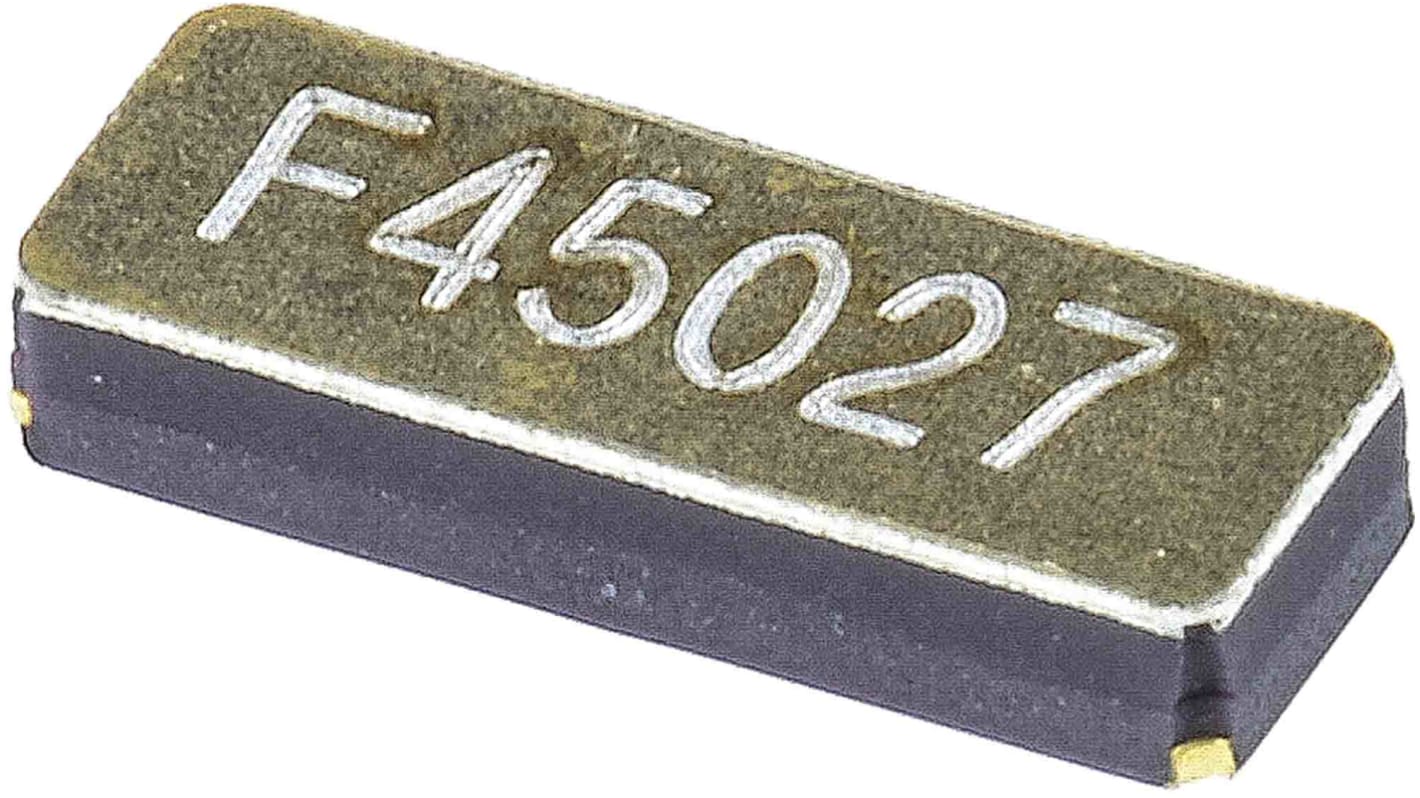 Fox Electronics 32.768kHz Quarz, Oberflächenmontage, ±20ppm, 12.5pF, B. 1.8mm, H. 1mm, L. 4.9mm, SMD, 2-Pin