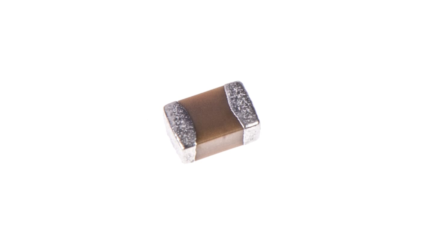 KEMET 100nF Multilayer Ceramic Capacitor MLCC, 50V dc V, ±5% , SMD