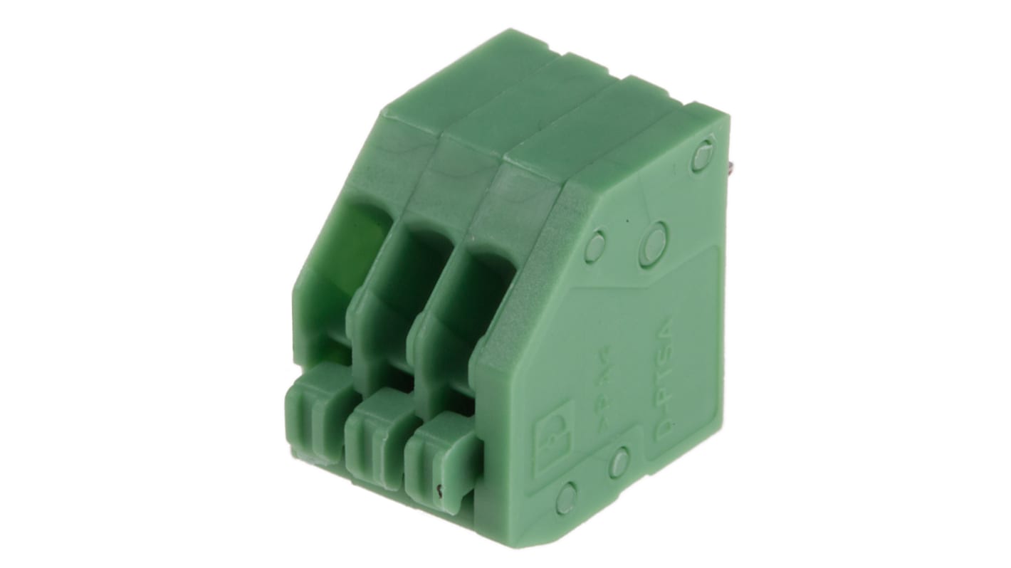 Phoenix Contact PTSA Series PCB Terminal Block, 2.5mm Pitch, Through Hole Mount, Solder Termination