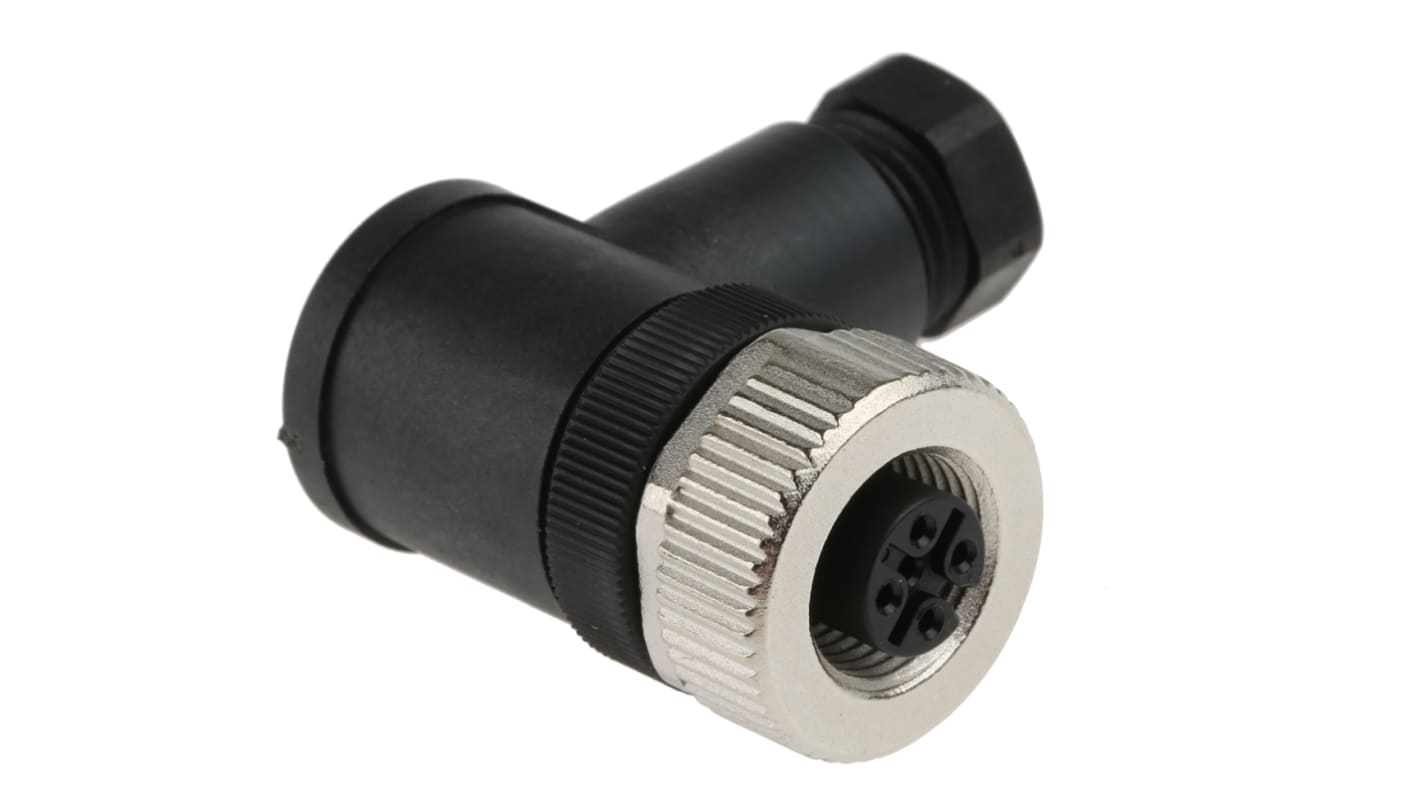 Conector circular Phoenix Contact hembra Ángulo de 90° serie SACC de 4 vías hembra, montaje aéreo, IP67