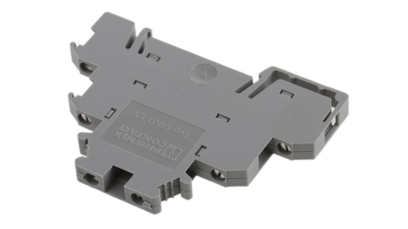 Phoenix Contact DIKD 1.5 Series Grey DIN Rail Terminal Block, Triple-Level, Screw Termination