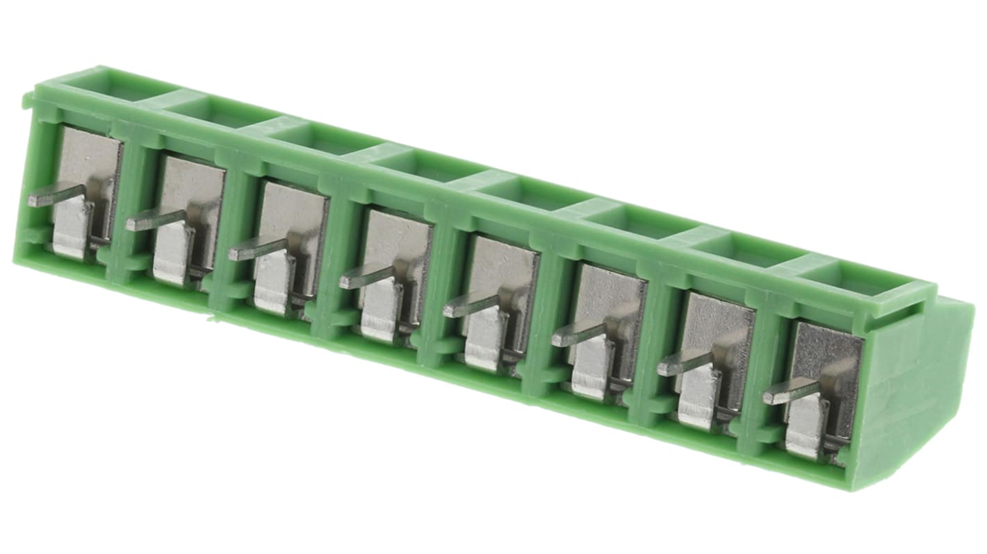 Phoenix Contact MKDSN 1.5/ 8-5.08 Series PCB Terminal Block, 8-Contact, 5.08mm Pitch, Through Hole Mount, 1-Row, Screw