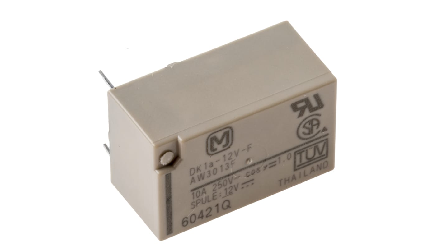 Przekaźnik mocy 12V dc SPST Panasonic 200mW, montaż PCB 720Ω Otwór przezierny