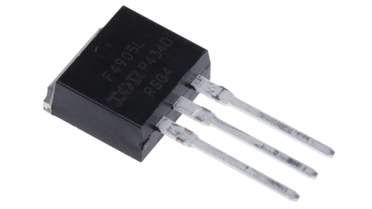 Infineon Pチャンネル MOSFET55 V 74 A スルーホール パッケージI2PAK (TO-262) 3 ピン