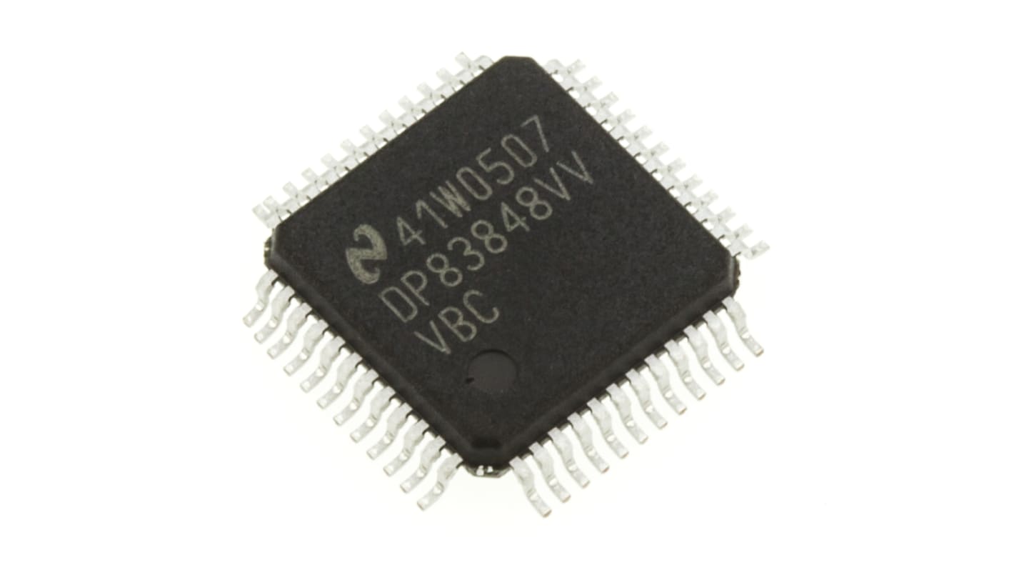 Texas Instruments Ethernet-Transceiver 100BASE-TX, 10BASE-T, , 1-Kanal 10 Mbps, 100 Mbps (3,3 V ) 48-Pin, LQFP