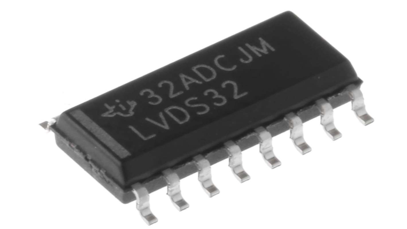 Récepteur LVDS, SN65LVDS32D, Quadruple LVTTL 100Mbps, SOIC, 16 broches