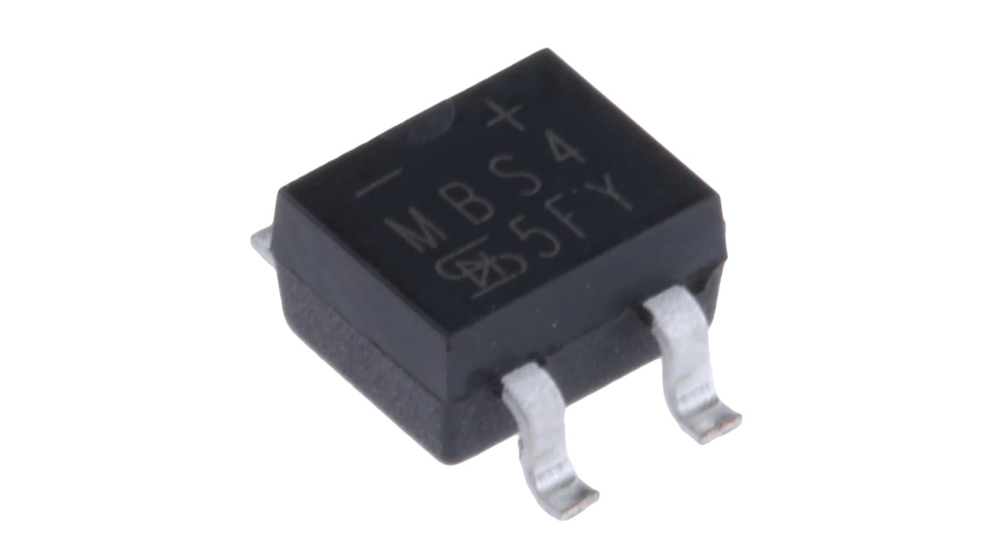 Taiwan Semiconductor MBS4 hidas egyenirányító, 800mA, 400V, 4-tüskés, TO-269AA