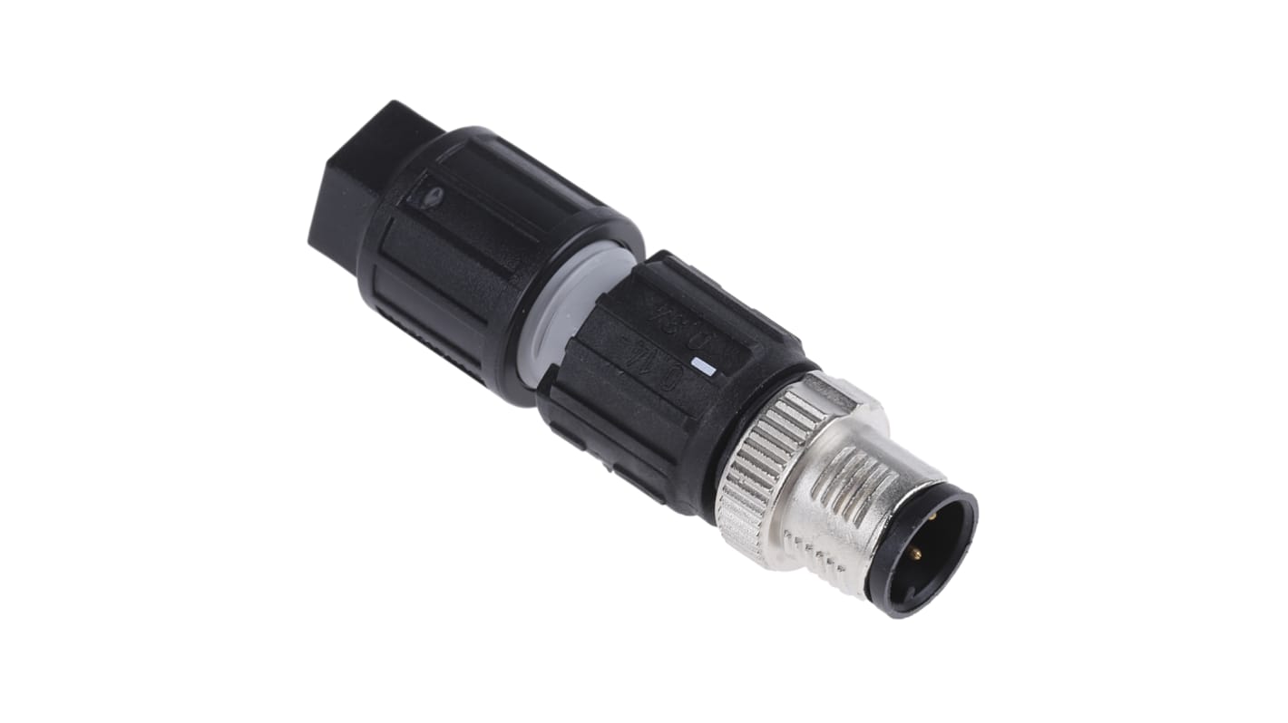 Phoenix Contact Circular Connector, 4 Contacts, M12 Connector, Plug, Male, IP67, SACC Series