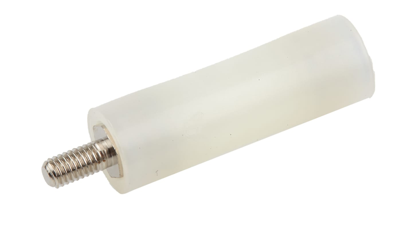 RS PRO Standoff, M3 x M3 Thread, 25mm Body, Nylon, Male/Female, 6mm