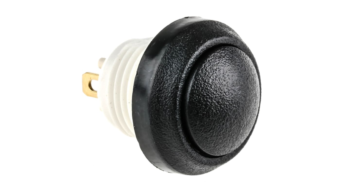 ITW Switches 48 Series Miniature Push Button Switch, Latching, Panel Mount, 13.6mm Cutout, SPST, Clear LED, 48V dc, IP67