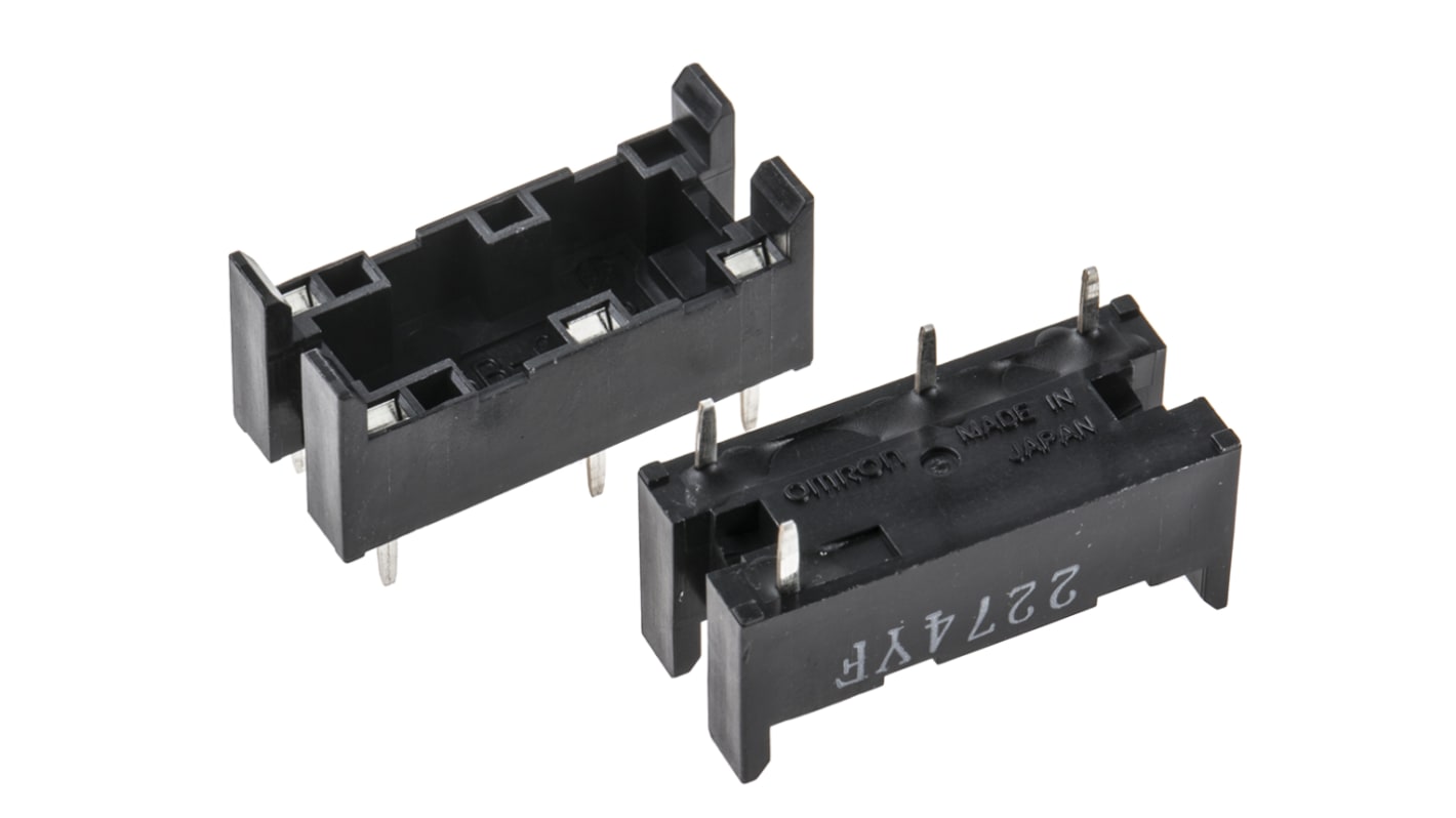 Omron 4 Pin 380V ac DIN Rail Relay Socket for use with Various Series
