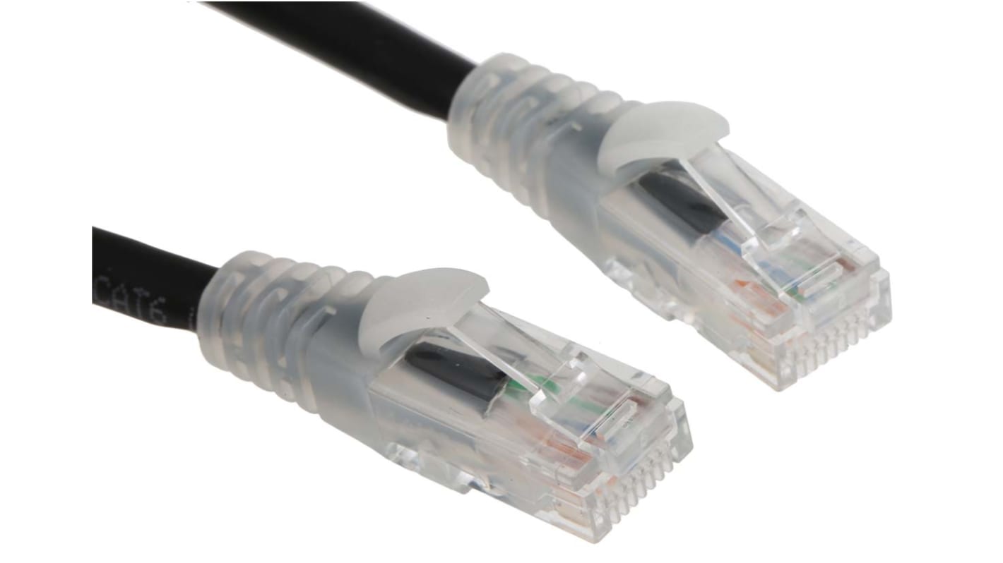 RS PRO Cat6 Male RJ45 to Male RJ45 Ethernet Cable, U/UTP, Black LSZH Sheath, 5m