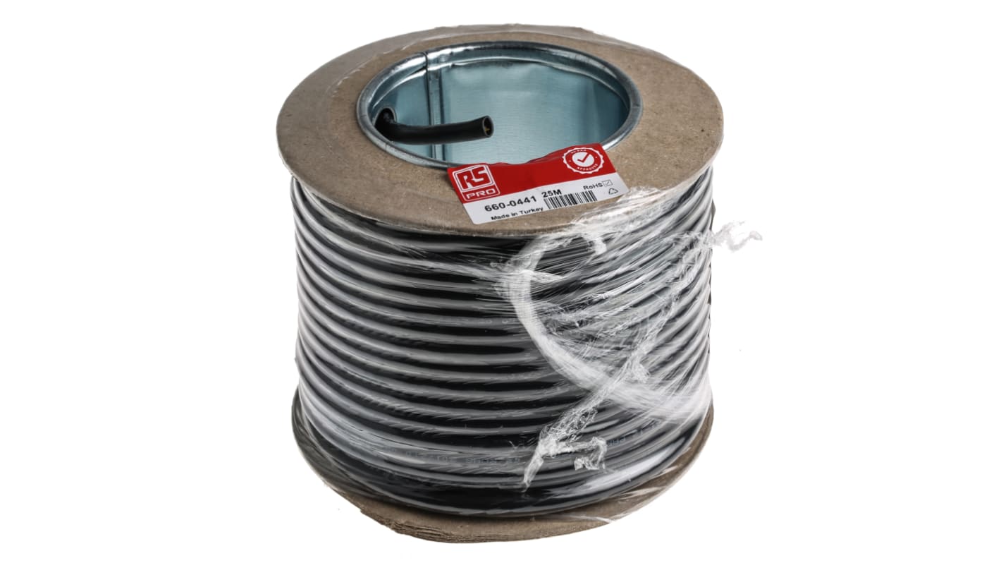 Câble de données RS PRO, 6x 0,22 mm² 24 AWG, Blindé, 25m