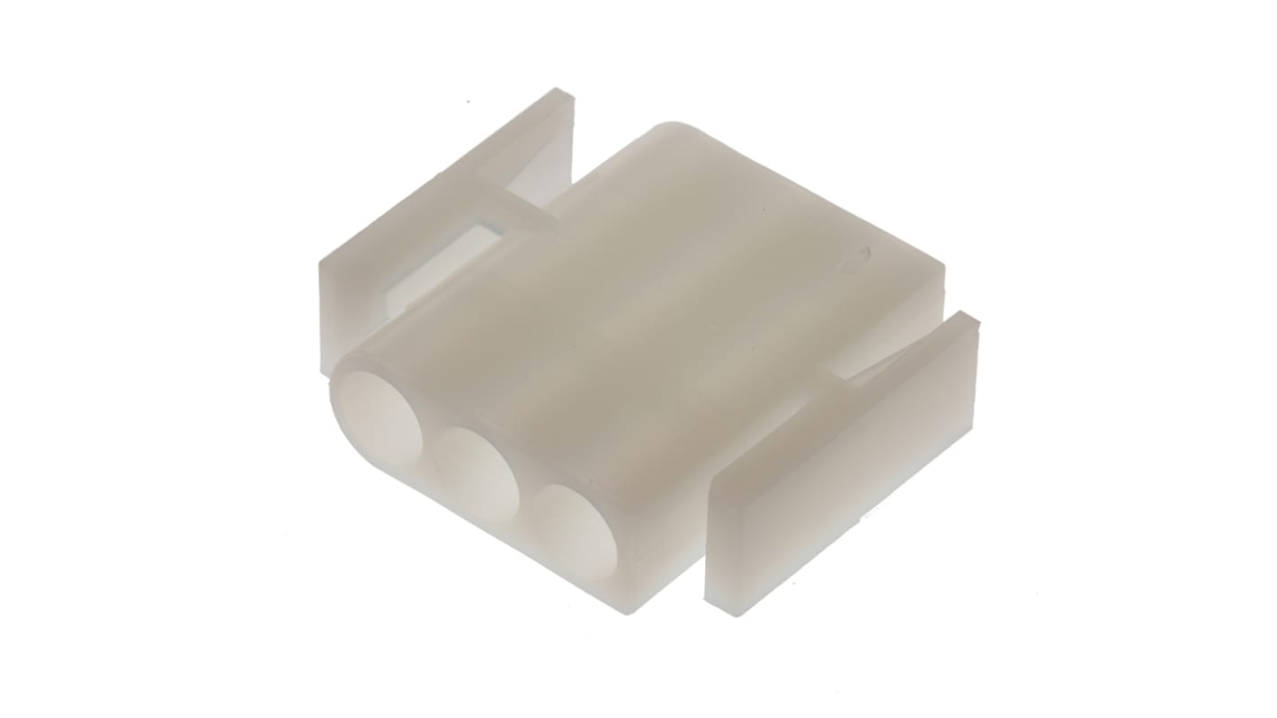 TE Connectivity, Commercial MATE-N-LOK Male PCB Connector Housing, 6.1mm Pitch, 3 Way, 1 Row