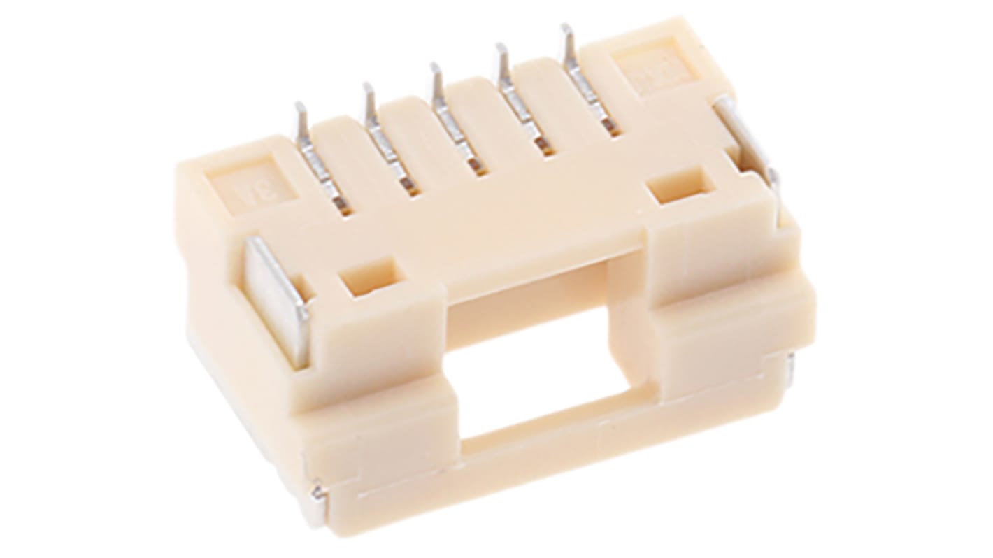 Molex CLIK-Mate Series Right Angle Surface Mount PCB Socket, 5-Contact, 1-Row, 1.25mm Pitch, Solder Termination