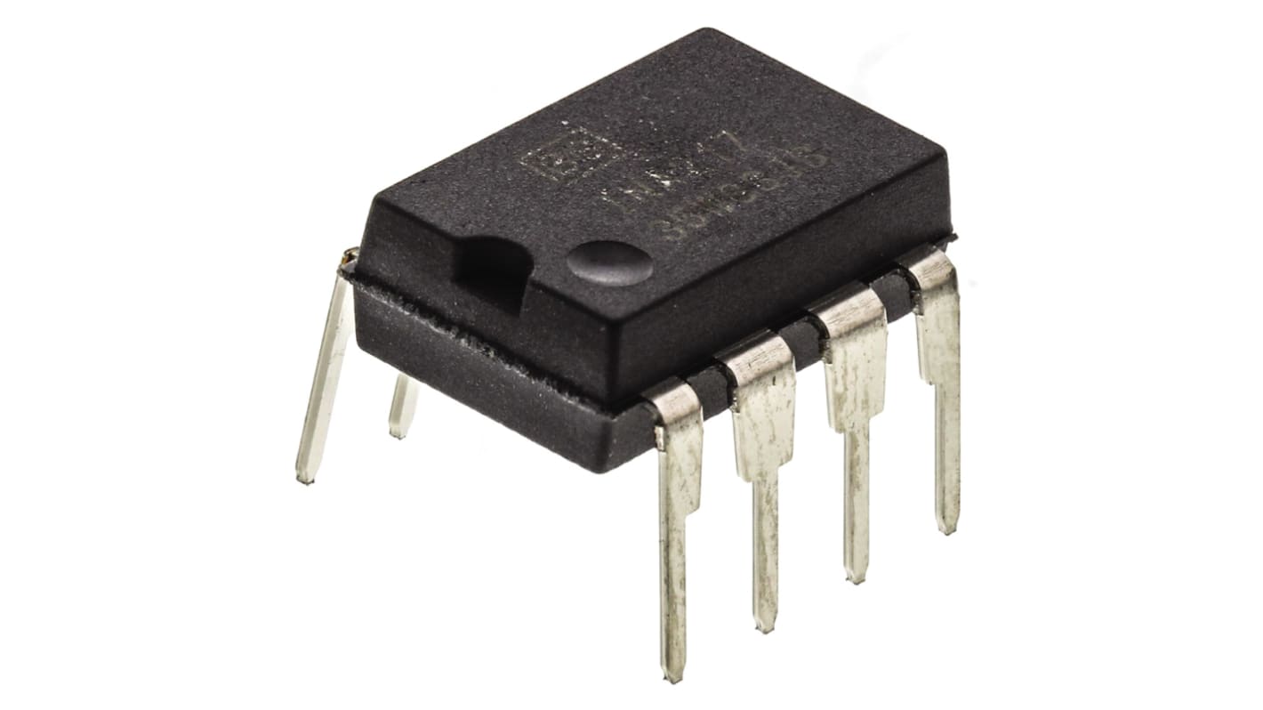 Texas Instruments INA217AIP Hangszererősítő, 250μV eltolási feszültség, 3.4MHz 70dB CMRR, 8-tüskés PDIP