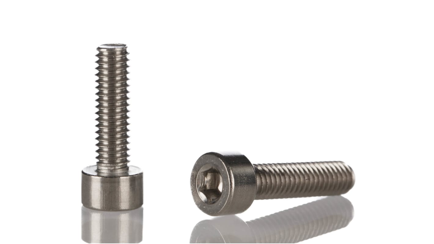 RS PRO Plain Stainless Steel Hex Socket Cap Screw, DIN 912, M3 x 10mm RS