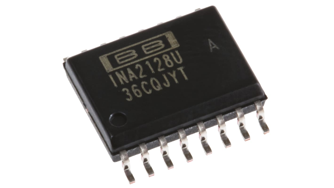 INA2128UA Texas Instruments, Instrumentation Amplifier, 125μV Offset 1