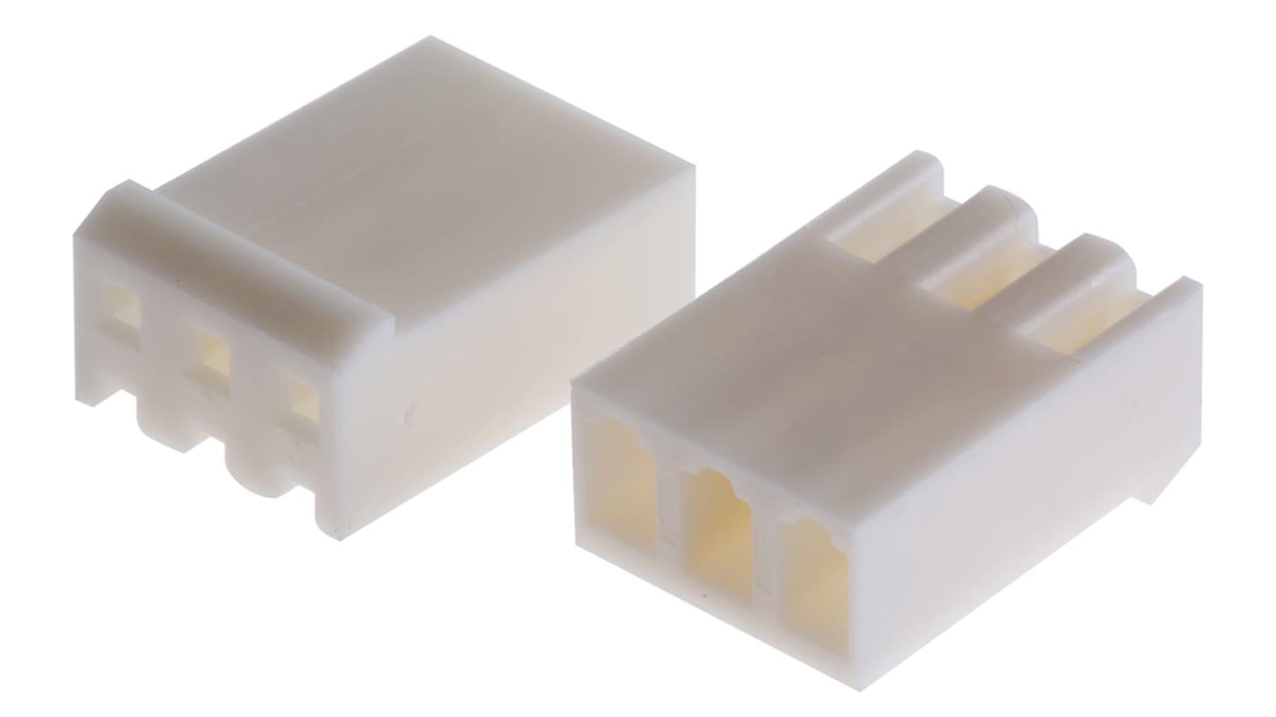 Carcasa de conector TE Connectivity 640250-3, Serie SL-156, paso: 3.96mm, 3 contactos, , 1 fila filas, Recto, Hembra,