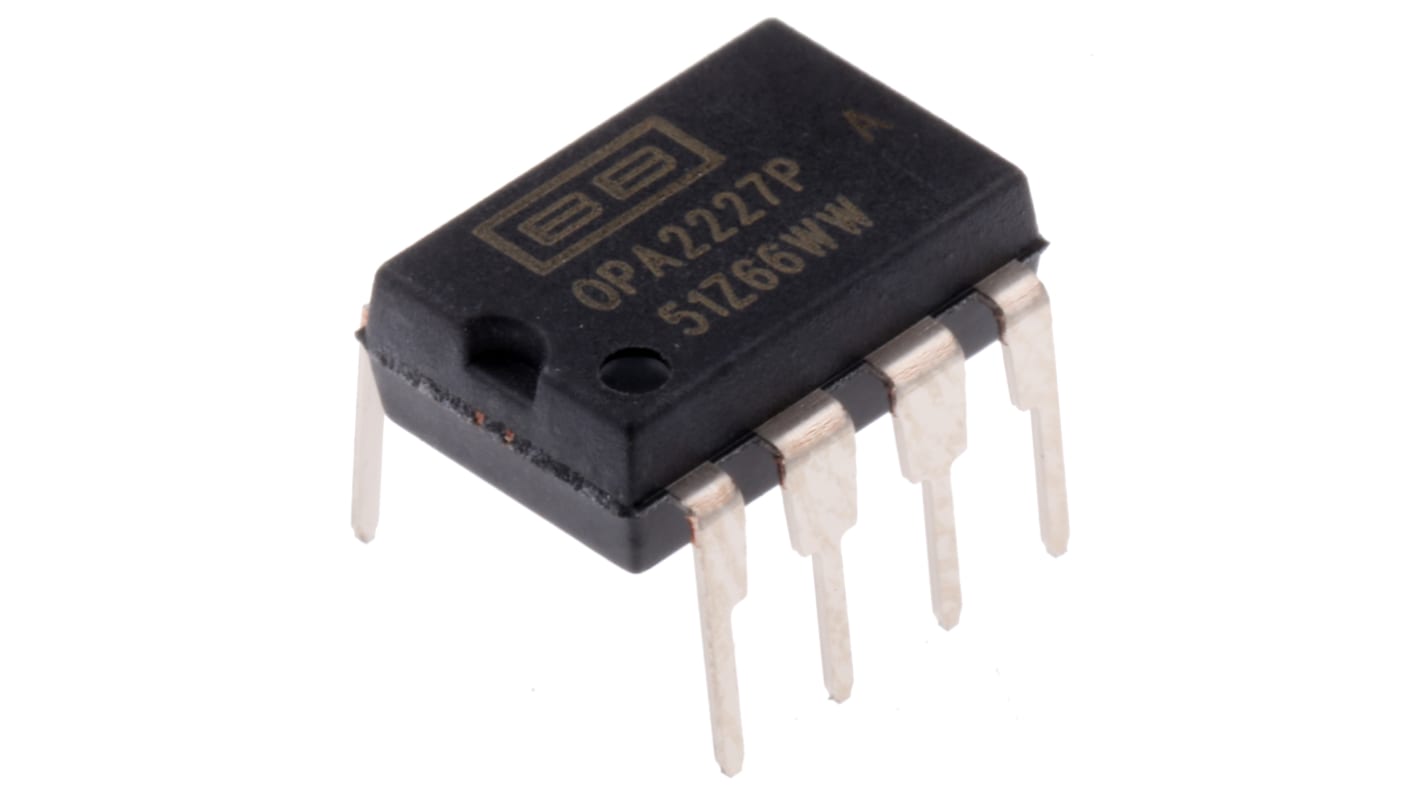 OPA2227PA Texas Instruments, Op Amp, 8MHz, 8-Pin PDIP