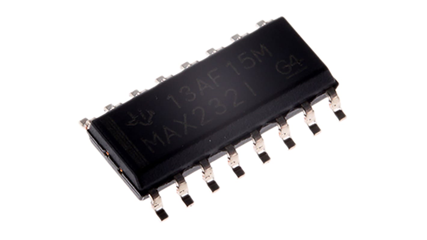 Texas Instruments MAX232IDR, Dual Line Transceiver, RS-232 2-TX 2-RX, 5 V, 16-Pin SOIC