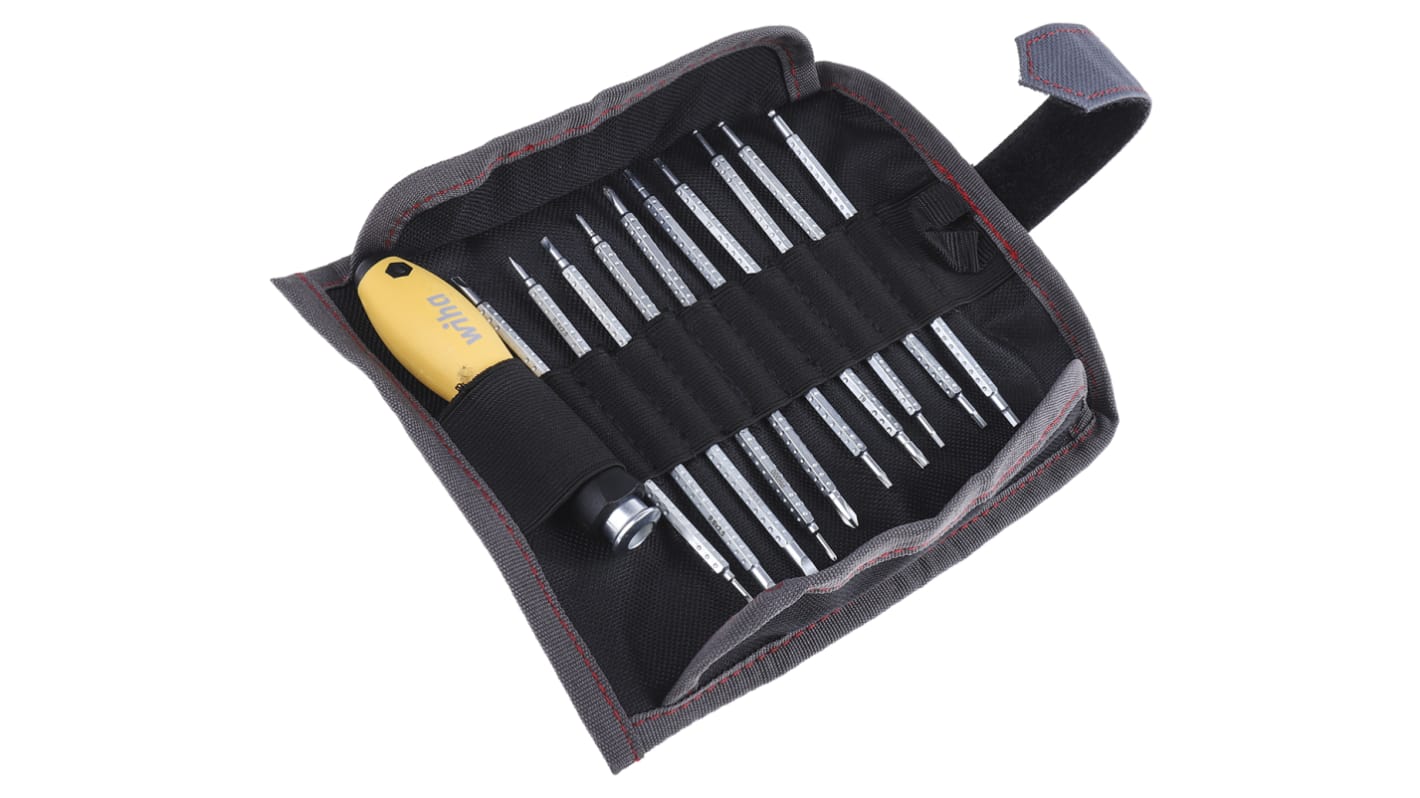 Wiha Hexagon; Phillips; Slotted; Torx Interchangeable Screwdriver Set, 11-Piece, ESD-Safe