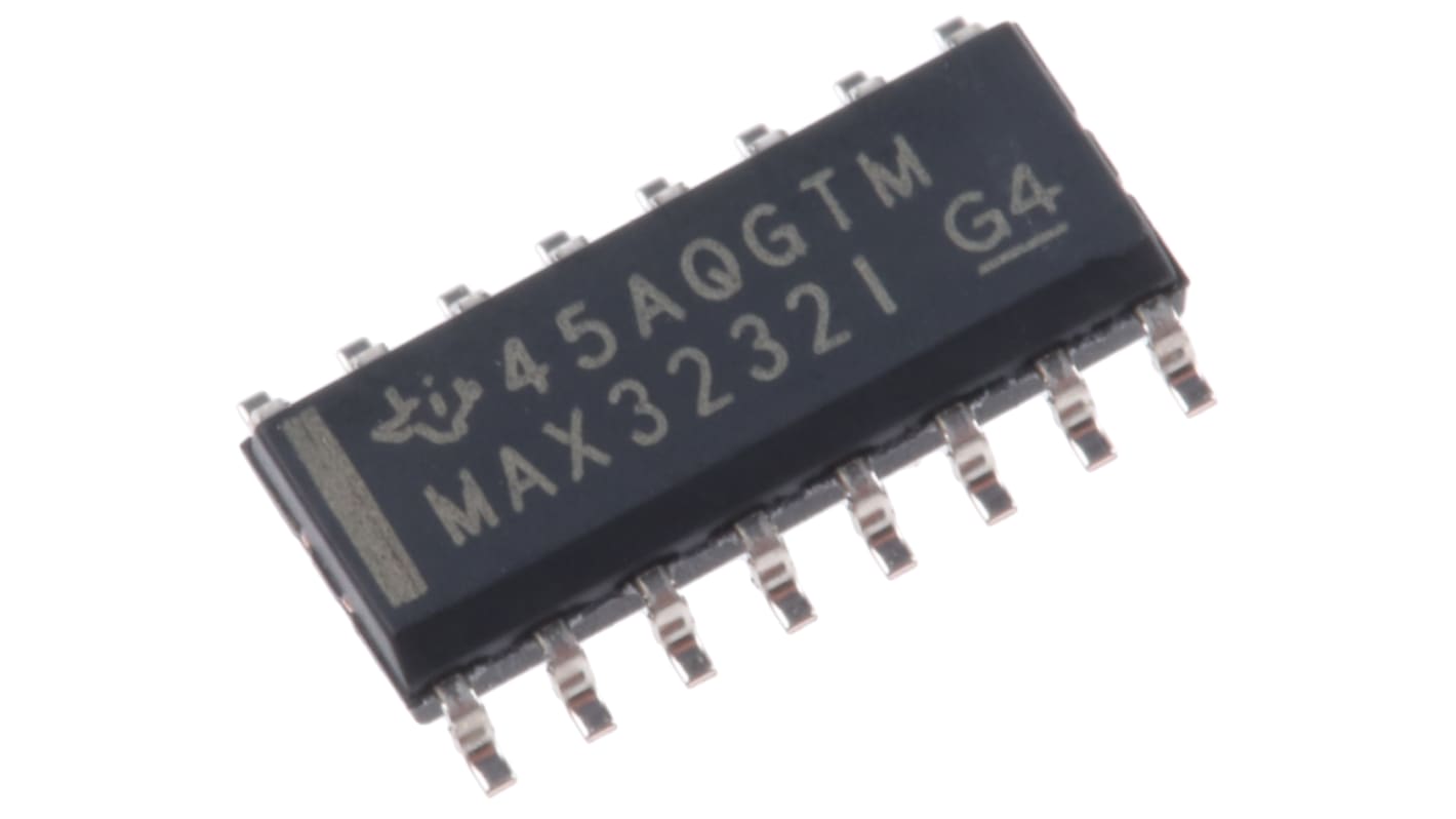 Texas Instruments MAX3232IDR Line Transceiver, 16-Pin SOIC