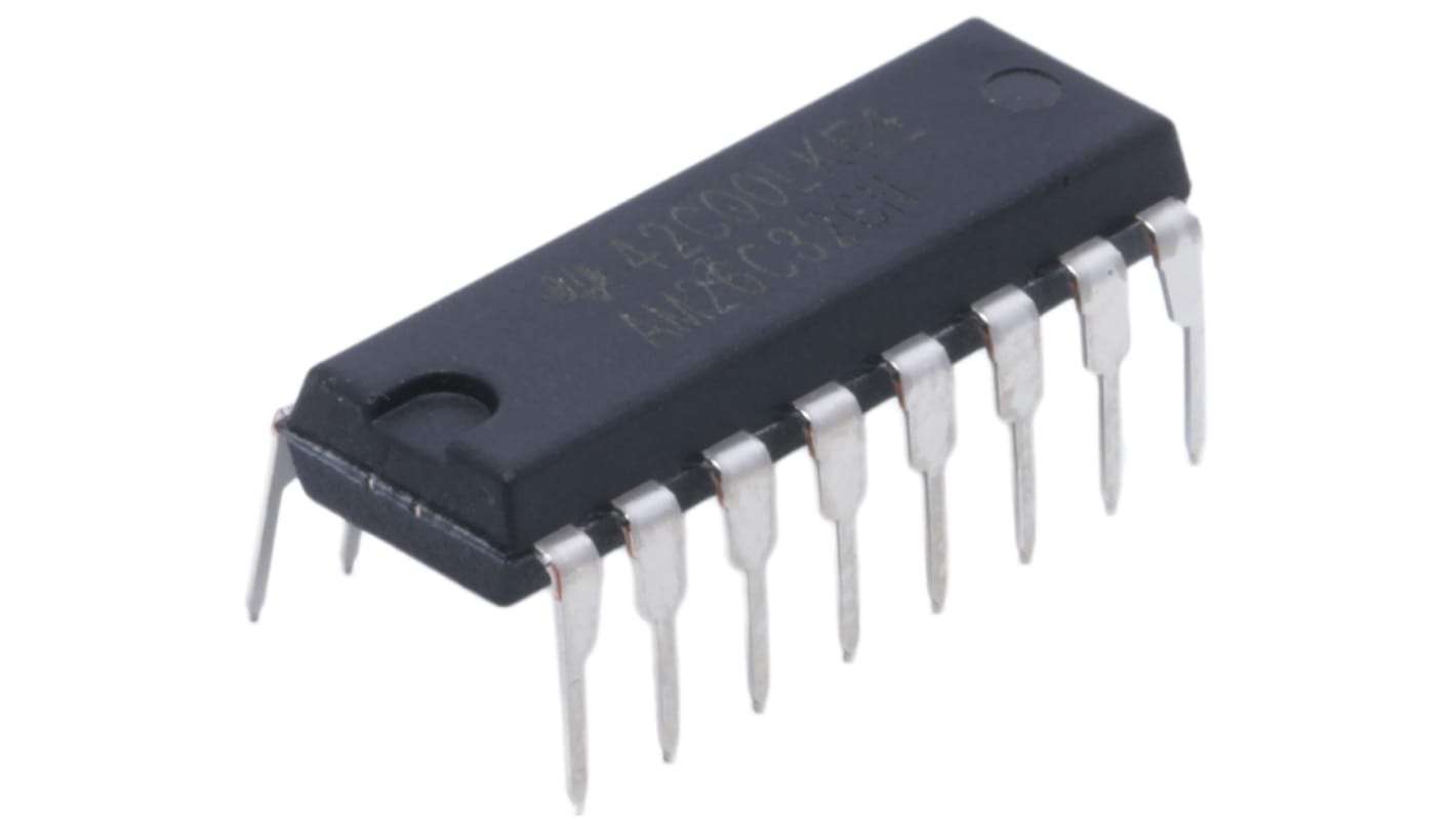 Texas Instruments AM26C32CN Line Receiver, 16-Pin PDIP