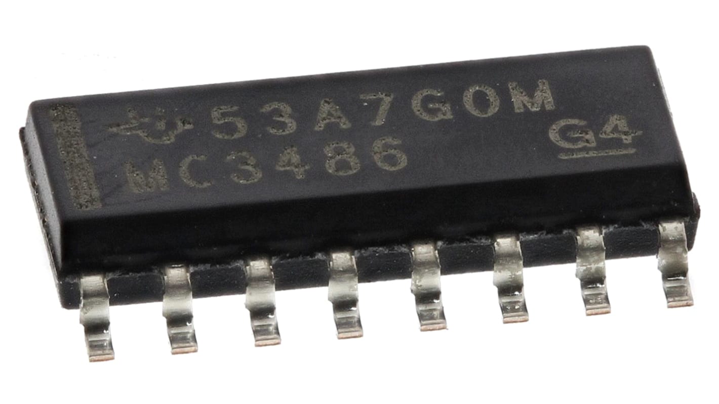 Texas Instruments ラインレシーバ表面実装, 16-Pin, MC3486D