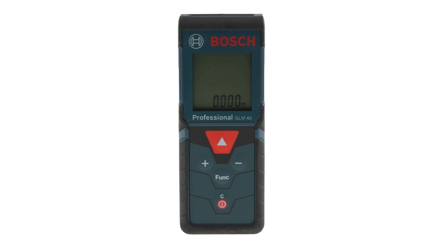 Medidor láser de distancias Bosch, alcance 0.15 → 40m, precisión ±1,5 mm, Clase 2, color rojo, 635nm